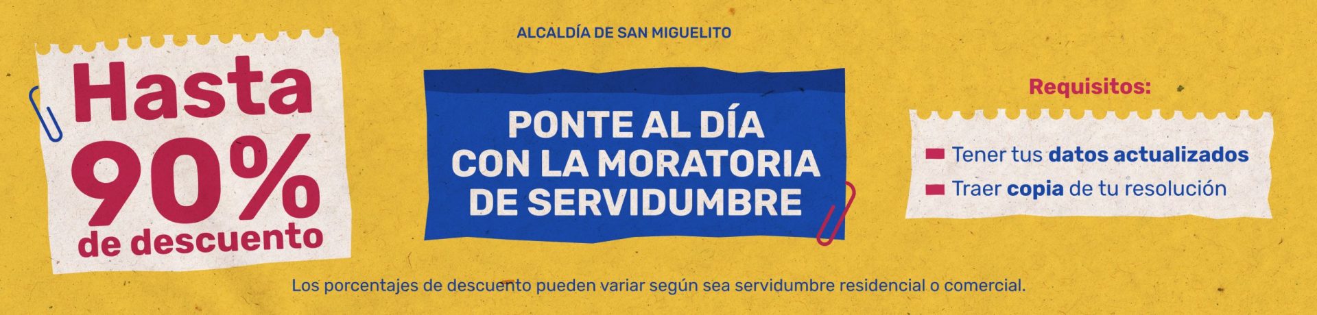 MORATORIA DE SERVIDUMBRE